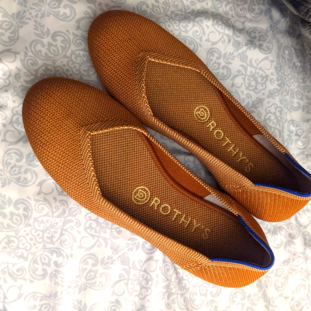 Rothy's flats in fawn